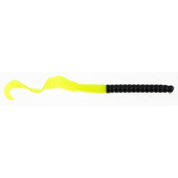 PowerBait Power Worm 7" Black Chartreuse 13-pk