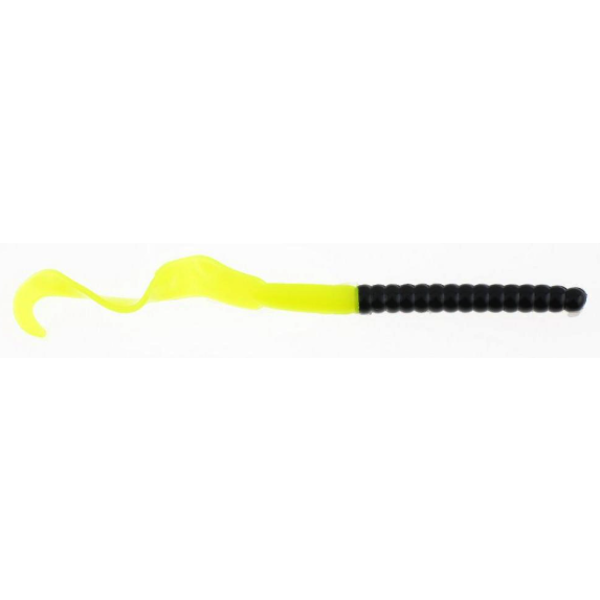 PowerBait Power Worm 7" Black Chartreuse 13-pk