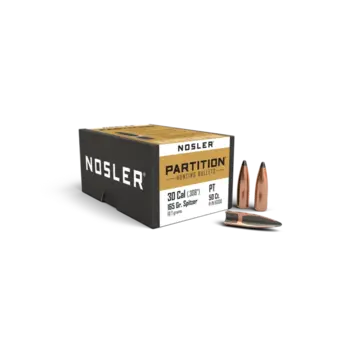 Nosler Partition 30cal 165Gr Partition Spitzer Bullets 50 Pack