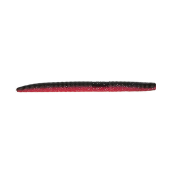 Yamamoto 5" Senko Black Red w/Silver Flake 10-pk