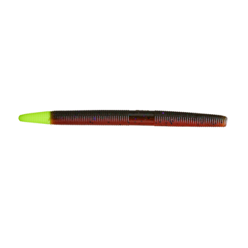 Yamamoto 5" Senko Green Pumpkin Amber w/Chartreuse Tail