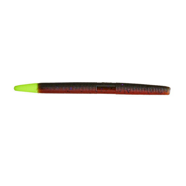 Yamamoto 5" Senko Green Pumpkin Amber w/Chartreuse Tail