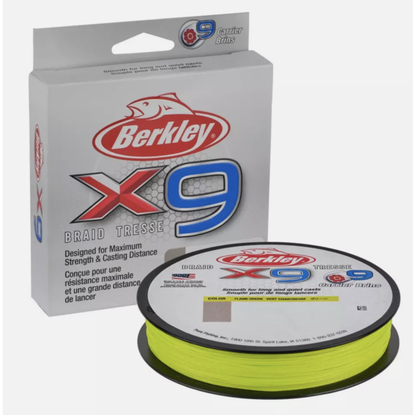 Berkley X9 Braid 30lb Flame Green 328yds