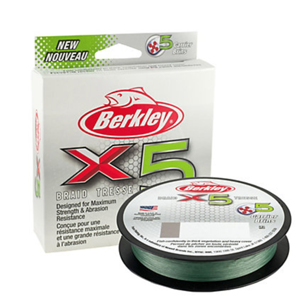 Berkley X5 Braid 20b Low-Vis Green 328yds