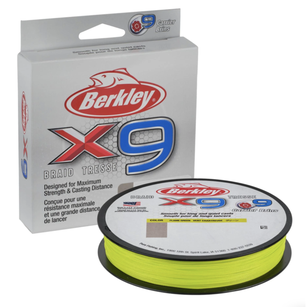 Berkley X9 Braid 30lb Flame Green 164yds