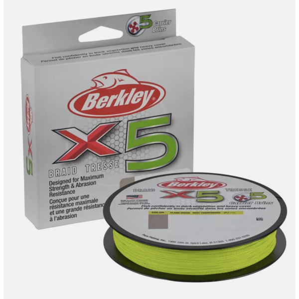 Berkley X5 Braid 30lb Flame Green 165yds