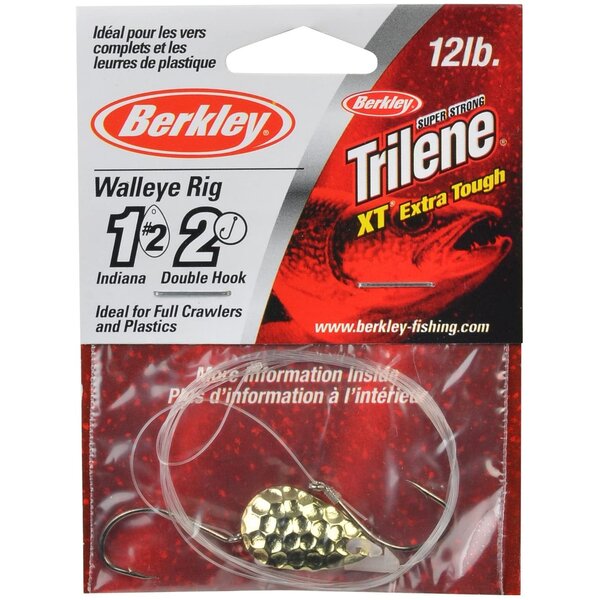 Berkley Berkley Walleye Rig Indiana #4 Double Hook Hammered Gold (WRDHI4-HGLD)