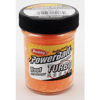 PowerBait Glitter Turbo Dough Fluorescent Orange 1.75oz