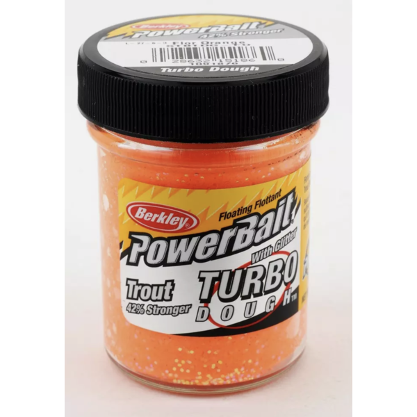 PowerBait Glitter Turbo Dough Fluorescent Orange 1.75oz