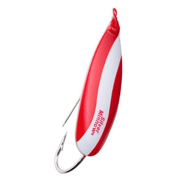 Johnson Silver Minnow Spoon 1/4oz Red White