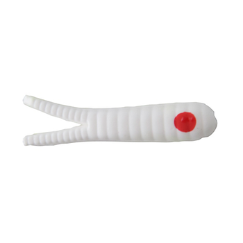 Johnson Beetle Spin 1/4oz White Red Dot Nickel Blade