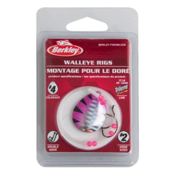 Berkley Walleye Rig Colorado #3 Double Rig #2 Hook Pink Perch (BWRC3-PNKP)