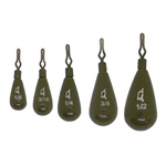 X Zone Tungsten Tear Drop Shot Weight 1/4oz Green Pumpkin