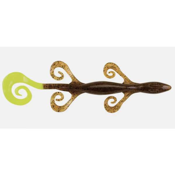 PowerBait Power Lizard 8" Pumpkin Chartreuse 9-pk