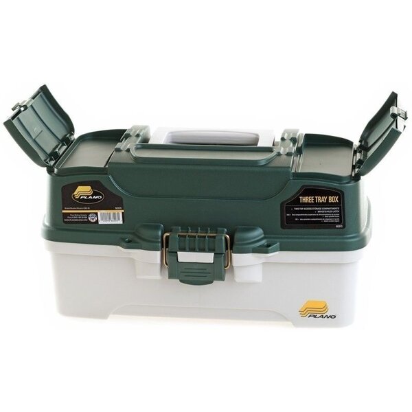 Plano Three-Tray Tackle Box Green/Sand Stone