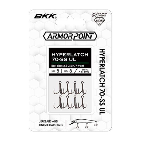 BKK Armor-Point Hyperlatch 70-SS UL Treble Hooks