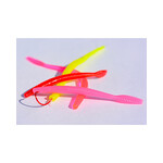 Raven 3.5" Steelhead Worm, Baby Pink/White