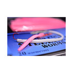 Raven 3.5" Steelhead Worm, Baby Pink/White