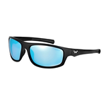 WaterLand Polarized Sunglasses Hasket Matte Black - Blue Mirror