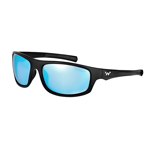 WaterLand Polarized Sunglasses Hasket Matte Black - Blue Mirror