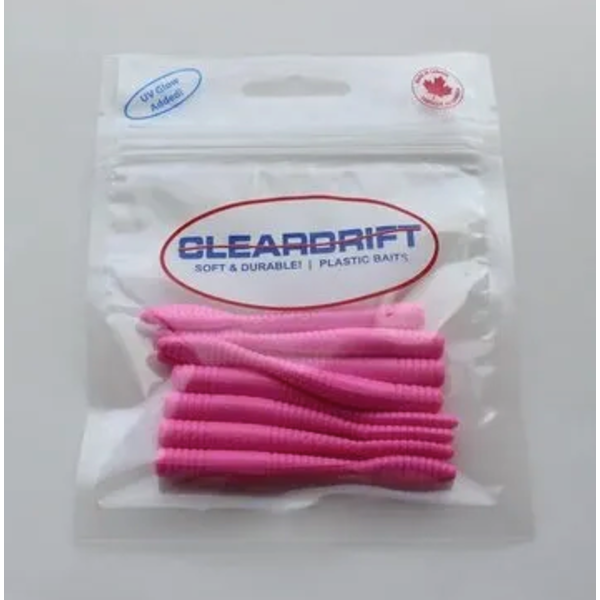 Cleardrift Tackle Steelhead Worm 3.5" Bubblegum 8-pk