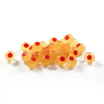 Cleardrift Tackle Embryo Soft Bead Yellow Mustard/Red Dot 8mm