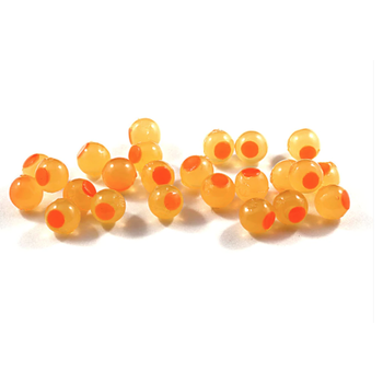 Cleardrift Tackle Embryo Soft Bead  Yellow Mustard/ Orange Dot 8mm