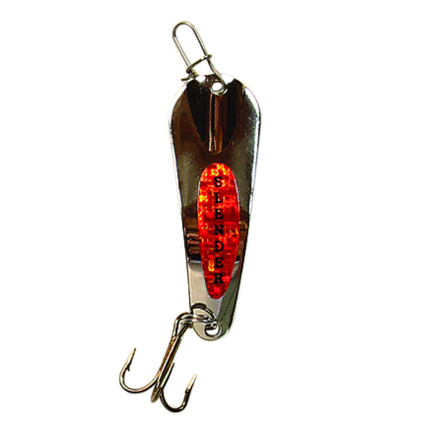 Custom Jigs&Spins Slender Spoon. 1/4oz Nickel Orange