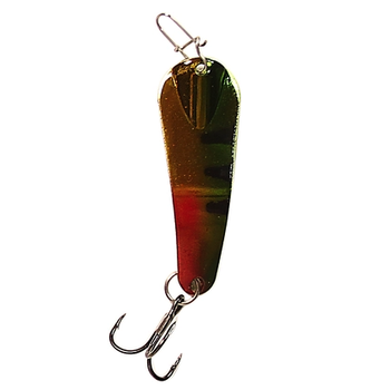 Custom Jigs&Spins Pro Series Slender Spoon. 1/4oz Nickel /Sour Apple Tiger