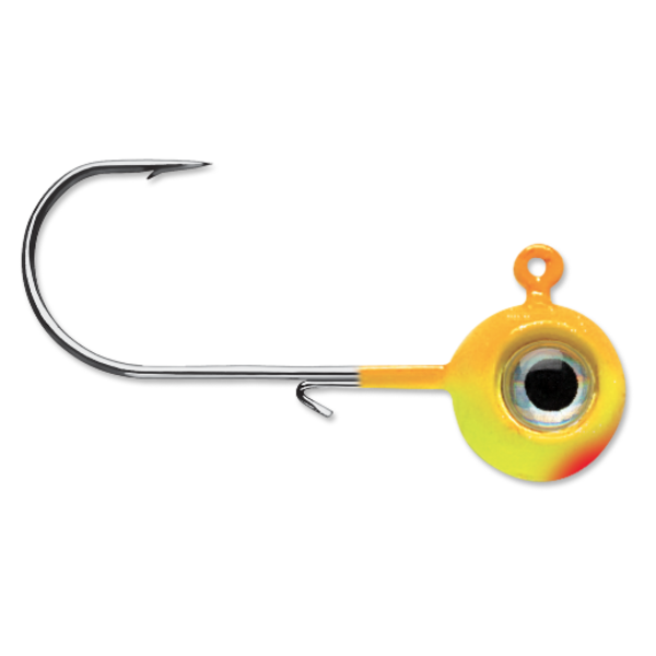VMC Neon Moon Eye Jig. 1/8oz Chartreuse Orange 4-pk