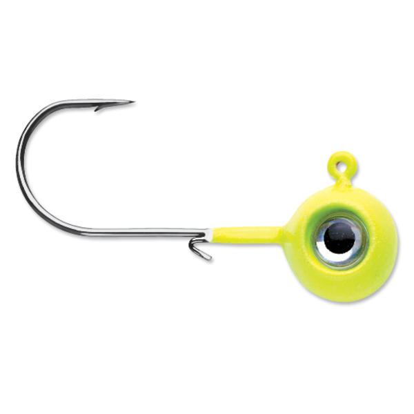 VMC Neon Moon Eye Jig. 1/8oz Chartreuse 4-pk