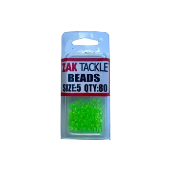 Zak Tackle Chartreuse Bead Round Size 5