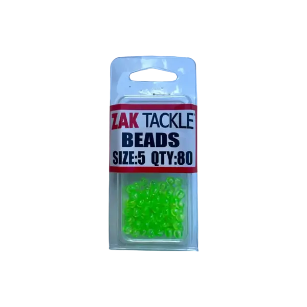 Zak Tackle Chartreuse Bead Round Size 5