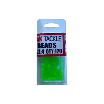 Zak Tackle Chartreuse Bead Round Size 4