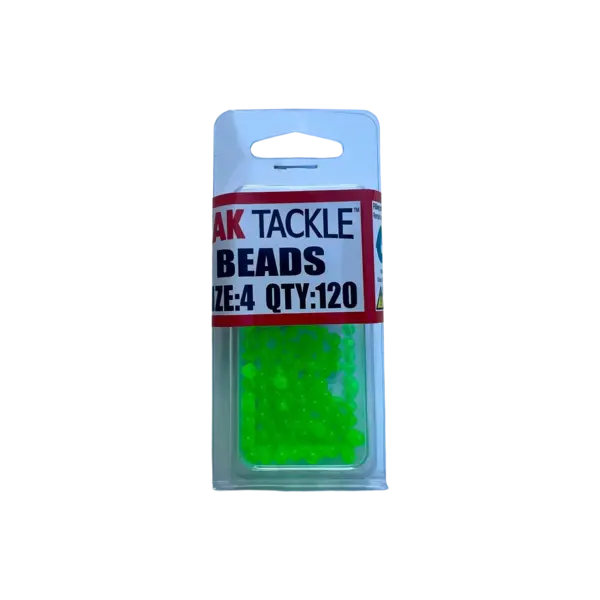 Zak Tackle Chartreuse Bead Round Size 4