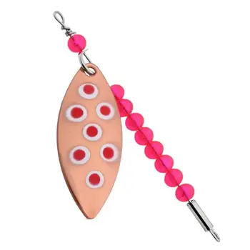 Gibbs Willow Leaf Spinner #1 3/4 Copper Red Dot/Red Beads 1-pk