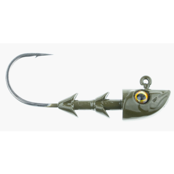 Freedom Tackle Swimbait Head Green Pumpkin 2/0 1/8oz 3-pk