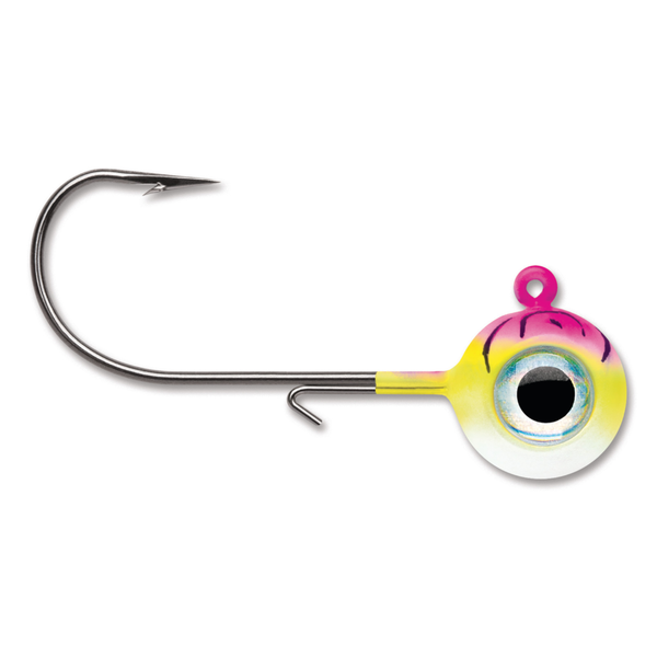 VMC Neon Moon Eye Jig. 1/4oz Pink Fire UV 4-pk