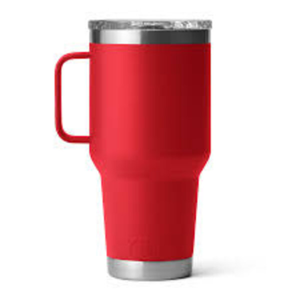 Yeti Rambler 887mL Travel Mug w/Stronghold Lid. Rescue Red
