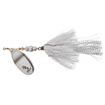 Mepps Bronze Slammer #3 Silver Blade Pearl Shad Tail 1/4oz