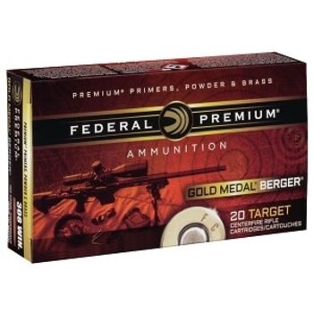 Federal Gold Medal 223 Rem 73 gr Berger Open Tip Match 20 Per Box