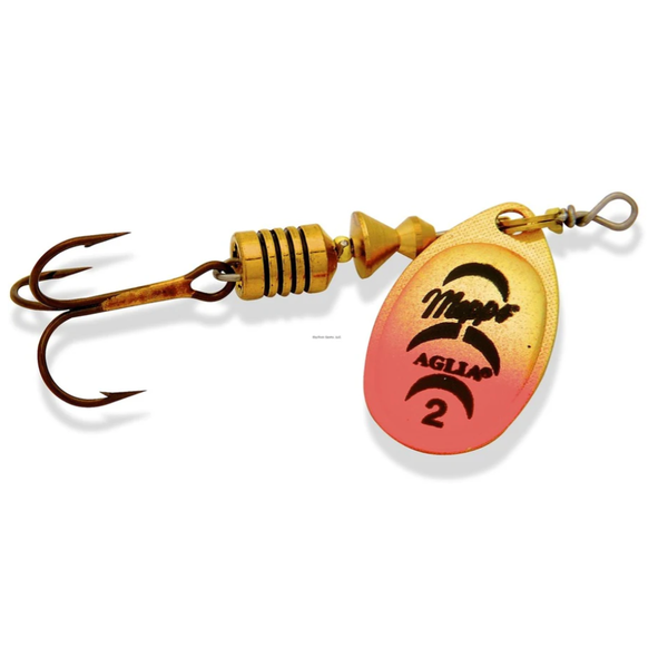 Mepps Aglia Size 4 1/3oz Gold Orange