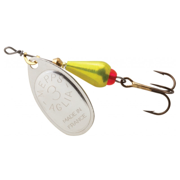 Mepps Aglia Bright Size 3 1/4oz Silver Chartreuse