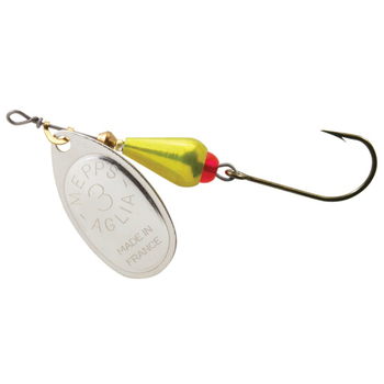 Mepps Aglia Bright Size 3 1/4oz Single Hook Silver Chart