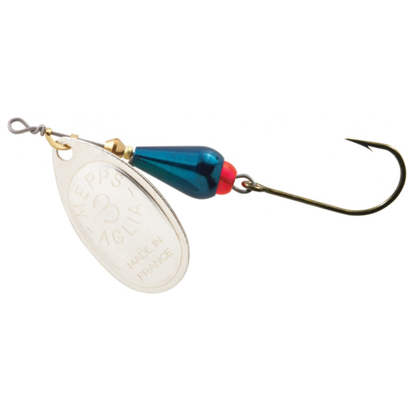 Mepps Aglia Bright Size 3 1/4oz Single Hook Silver Blue