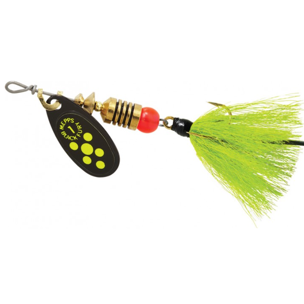 Mepps Black Fury Dressed Size 1 1/8oz CH