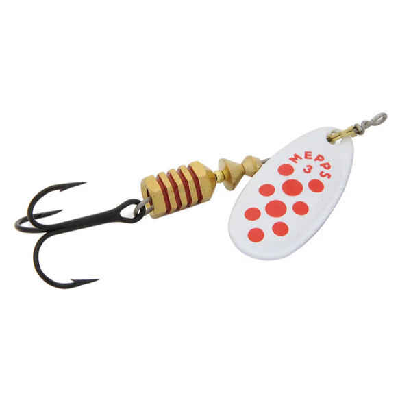 Mepps Comet Size 3 1/4oz Sil Wht Red