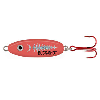 Northland Buck-Shot Rattle Spoon Super Glo Exo Red 3/8oz