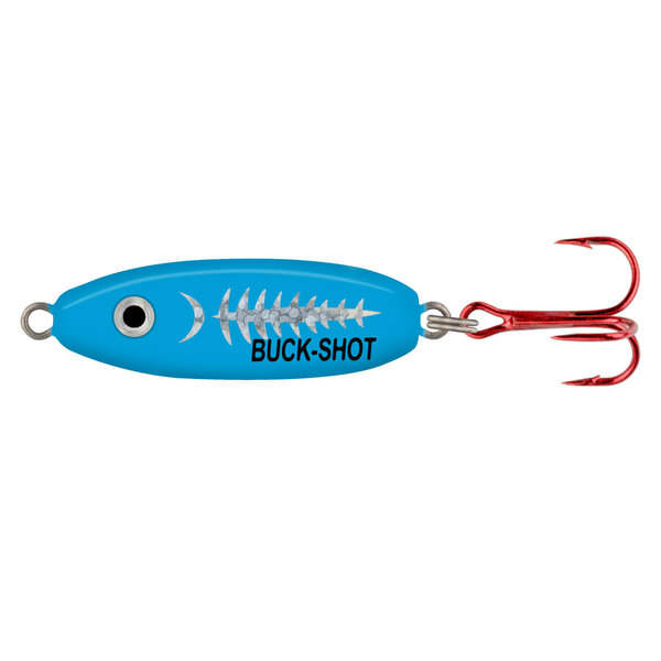 Northland Northland Buck-Shot Rattle Spoon Super Glo Exo Blue 3/8oz