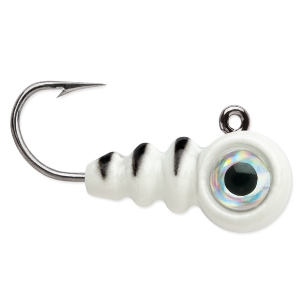 VMC Tungsten Larv Eye Jig 1/32oz Glow Tiger (WS25)